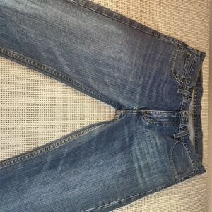 Levis Jeans Mens 34x36 Blue Medium Wash Straight Leg Denim Pants Casual 5 Pocket